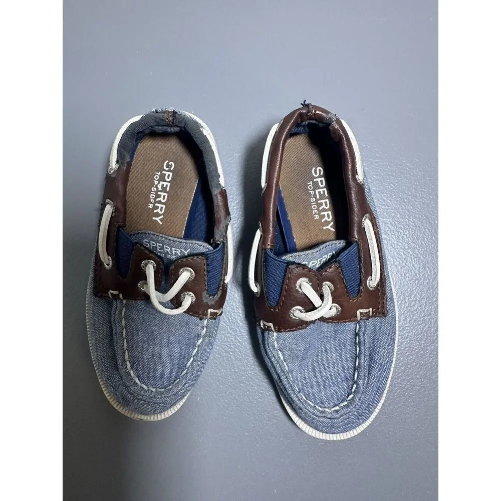 Sperry Top Sider Toddler Boys Tuck Junior Boat‎ Shoes Denim Navy 9 Toddler